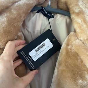 NWT long faux fur coat